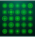 crosshair gun sight icons bullseye black vector image vector image