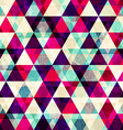 grunge red triangle seamless pattern vector image
