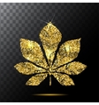chestnut leaf or red plate emblem logo vector image