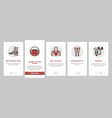 disease human problem onboarding icons set vector image