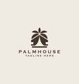 palm tree house logo template can be used vector image
