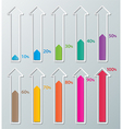paper infographic chart vector image vector image
