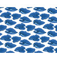 seamless pattern with blue lotuses foliage vector image