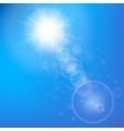 sun with lens flare template vector image