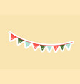 christmas flags icon vector image vector image