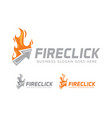 fire click logo design vector image