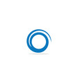 round abstract curve logo vector image vector image