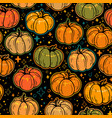 seamless of ripe orange pumpkins vector image