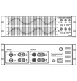 outline stereo graphic professional equalizer vector image vector image