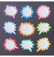 paper starburst speech bubbles vector image vector image