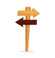 plank arrow road sign icon on white background vector image vector image