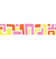 geometric shapes pink yellow orange seamless vector image vector image
