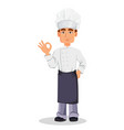 handsome baker in professional uniform vector image