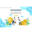 partnership website landing page design vector image