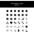 cloud computing network glyph style icon set vol2 vector image vector image