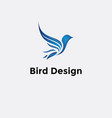 logo design bird icon vector image