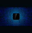 blue circuit line black microprocessor technology vector image