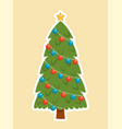 christmas tree icon vector image vector image