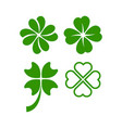 clover shamrock icon design set bundle template vector image