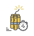 dynamite icon thin line vector image