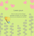 floral background in doodle style vector image vector image