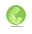 motherhood concept logo design with woman vector image