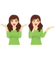 surprised woman set vector image