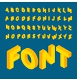isometric alphabet font vector image