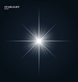 starlight shining flare with rays isolated vector image