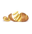 yellow raw peeled potatoes with twisted pee vector image