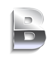 b metal font vector image vector image