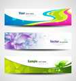 banner headers colorful set vector image vector image