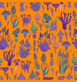 abstract fantasy mushrooms each mushroom has its vector image vector image