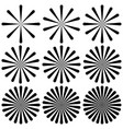 burst sun rays starburst shine sunburst radial vector image vector image