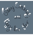 christmas text under the snow vector image