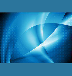 Dark blue abstract smooth waves background Vector Image