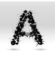 letter a formed by inkblots vector image vector image