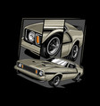 muscle car 12 vector image
