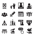 democracy icon set vector image