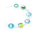 design frame with dairy products - isolated vector image vector image