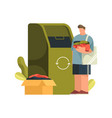 donation or recycling of clothes image vector image