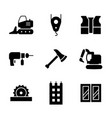 icon set constructionrepair in flat style vector image vector image