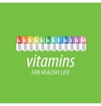 logo vitamins vector image