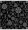 mystical seamless pattern on black background vector image