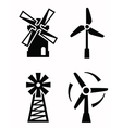 windmill icons vector image vector image