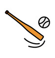 baseball but hits to ball icon vector image