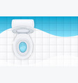toilet bowl with open cover vector image vector image