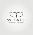 creative whale tail logo design graphic clever vector image vector image