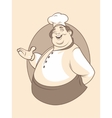 merry cook label unicolorous vector image vector image