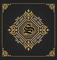 vintage luxury banner template design for label vector image vector image
